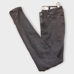 Womens Hollister Black High Rise Jean Leggings Size 7L. W28 L30